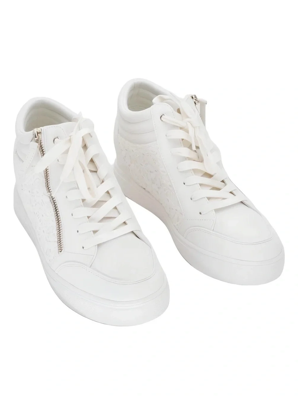 NWOB Nine West Tons Women's High Top Wedge Sneakers. Size 6.5M. MSRP $89.99